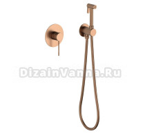 Гигиенический душ Timo Saona 2389/19SM со смесителем, С ВНУТРЕННЕЙ ЧАСТЬЮ, розовое золото