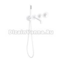 Термостатический смеситель встраиваемый Timo Saona 2324/16YSM С ВНУТРЕННЕЙ ЧАСТЬЮ, для ванны с душем, матовый белый