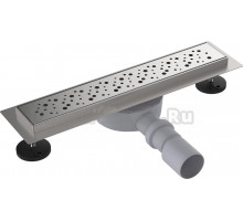 Душевой трап (лоток) Aquant LTD1240-2-MR 40 см, решетка глянцевый хром, с сифоном