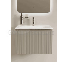 Тумба под раковину в ванную подвесная Sancos Code 590х453х400, c одним ящиком, цвет серая платина, CD60GP