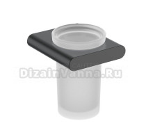 Стакан для ванной Timo Luiro 18433/03 настенный, черный, стеклянный