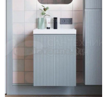 Тумба с раковиной Itana Kate 50 подвесная, распашная, светло-серая