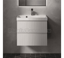 Тумба с раковиной AQUAme S1 60 подвесная, 2 ящика, белый глянец