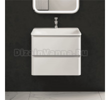 Тумба с раковиной AQUAme S4 60 подвесная, 2 ящика, белый глянец