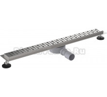 Душевой трап (лоток) Aquant LTD1280-1-MR 80 см, решетка глянцевый хром, с сифоном