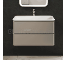 Тумба с раковиной AQUAme S4 80 подвесная, 2 ящика, бежевая