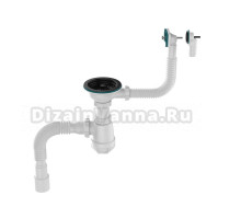 Сифон для мойки Aquant Professional B0188-20-MR 40 мм, бутылочный, черный