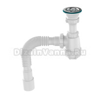 Сифон для раковины Aquant Standart S0115-35-MR 40 мм, бутылочный, хром