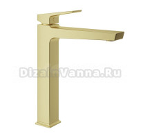 Смеситель для раковины Aqueduto Claro L CLA0350 шлифованное золото