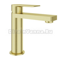 Смеситель для раковины Aqueduto Geometrico M GEO0250 шлифованное золото