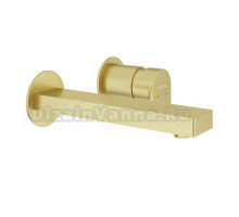 Смеситель для раковины Aqueduto Geometrico GEO0450 С ВНУТРЕННЕЙ ЧАСТЬЮ, шлифованное золото