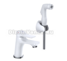 Комплект для раковины Potato 292W P12292W с гигиеническим душем, матовый белый