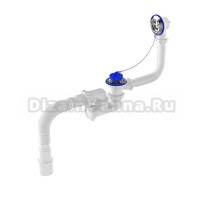 Слив-перелив для ванны Aquant Standart V255-25-MR 40 мм, хром, с сифоном