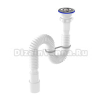 Сифон для раковины Aquant Standart F113-55-MR 40 мм, бутылочный, хром