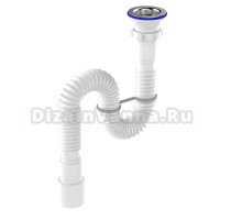 Сифон для раковины Aquant Standart F213-55-MR 32 мм, бутылочный, хром