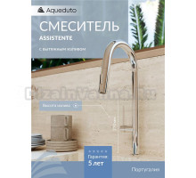 Смеситель для кухни Aqueduto Assistente ASI0200 хром
