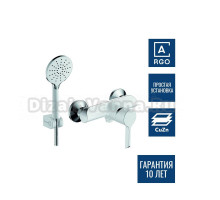 Смеситель для душа Argotech Premium 40-06P ELAT хром, белый