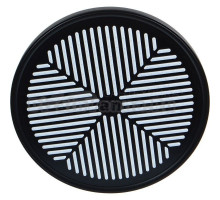 Лейка для верхнего душа круглая черная d245мм Melodia della Vita