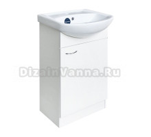 Тумба с раковиной Sanita Аттика 50 напольная, матовая белая