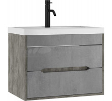 Тумба с раковиной Домино Loft B2 70 подвесная, бетон, раковина Bazis