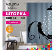 Шторка для ванной комнаты 180x200 "Кот в душе" Melodia Della Vita MZ-40
