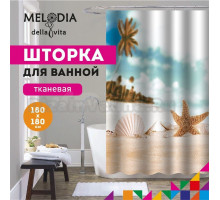 Шторка для ванной комнаты 180x180 "Морская звезда" Melodia Della Vita MZ-105