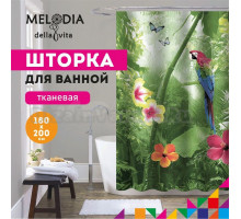 Шторка для ванной комнаты 180x200 "Попугай" Melodia Della Vita MZ-49