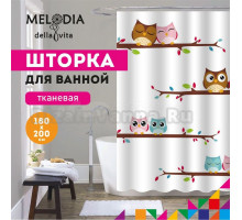 Шторка для ванной комнаты 180x200 "Совы" Melodia Della Vita MZ-43
