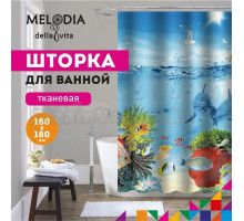 Шторка для ванной комнаты 180x180 "Морская братия" Melodia Della Vita MZ-110