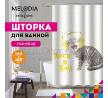 Шторка для ванной комнаты 180x180 " Рок-н-ролл" Melodia Della Vita MZ-101