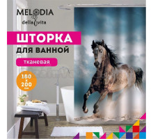 Шторка для ванной комнаты 180x200 "Гордый скакун" Melodia Della Vita MZ-136