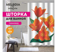 Шторка для ванной комнаты 180x200 "Оранжевое настроение" Melodia Della Vita MZ-144
