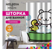 Шторка для ванной комнаты 180х200см "Котик в ванной" Melodia della vita MZ-129