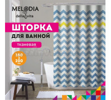 Шторка для ванной комнаты 180х200см "Голубые зигзаги" MZ-159 Melodia della vita