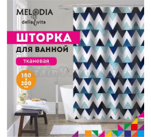 Шторка для ванной комнаты 180х200см "Зигзаги цвета моря" MZ-156 Melodia della vita