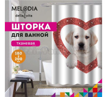 Шторка для ванной комнаты 180x200 "Любимый щенок" Melodia Della Vita MZ-132
