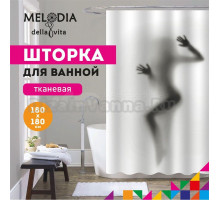 Шторка для ванной комнаты 180x180 "Девушка-загадка" Melodia Della Vita MZ-39