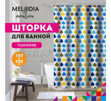Шторка для ванной комнаты 180х200см "Цветные капли" Melodia Della Vita MZ-160
