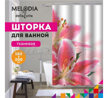 Шторка для ванной комнаты 180x200 Розовые лилии Melodia Della Vita MZ-140