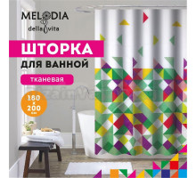 Шторка для ванной комнаты 180х200см "Яркие осколки" Melodia della vita MZ-171