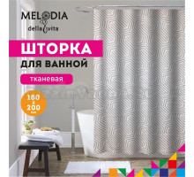 Шторка для ванной комнаты 180х200см "Бежевая геометрия" Melodia della vita MZ-169