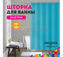 Шторка для ванной комнаты PEVA 180х200см "Голубая" Melodia Della Vita MZ-408