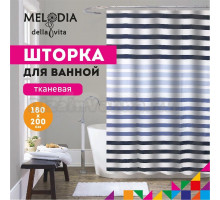 Шторка для ванной комнаты 180х200см "Синие полоски" MZ-174 Melodia della vita