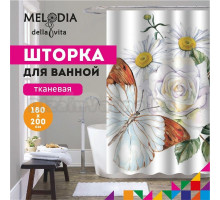 Шторка для ванной комнаты 180x200 "Бабочка" Melodia Della Vita MZ-138