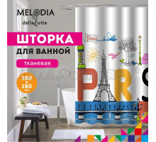 Шторка для ванной комнаты 180х180 "Париж" MZ-71 Melodia Della Vita