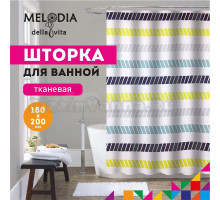 Шторка для ванной комнаты 180х200см "Яркие полоски" Melodia della vita MZ-173