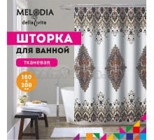 Шторка для ванной комнаты 180х200см "Шоколадный узор" MZ-165 Melodia della vita