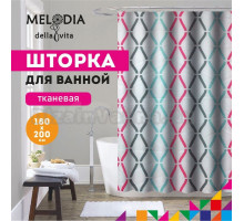 Шторка для ванной комнаты 180х200см "Цветная мишура" Melodia della vita MZ-155