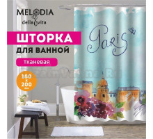 Шторка для ванной комнаты 180x200 "Открытка из Парижа" Melodia Della Vita MZ-147