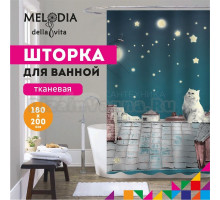 Шторка для ванной комнаты 180x200 "Кот на крыше" Melodia Della Vita MZ-42